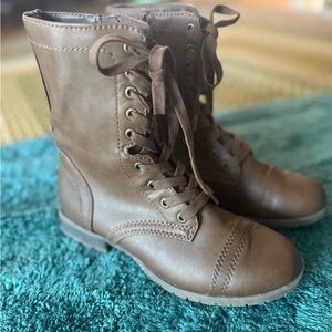 Time and Tru Tan Combat Boots